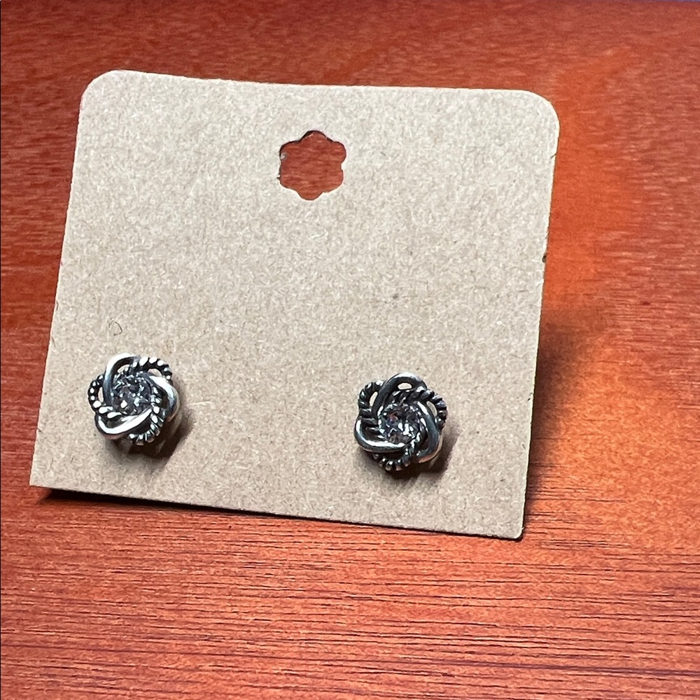 Macy's Silver Knot Earrings